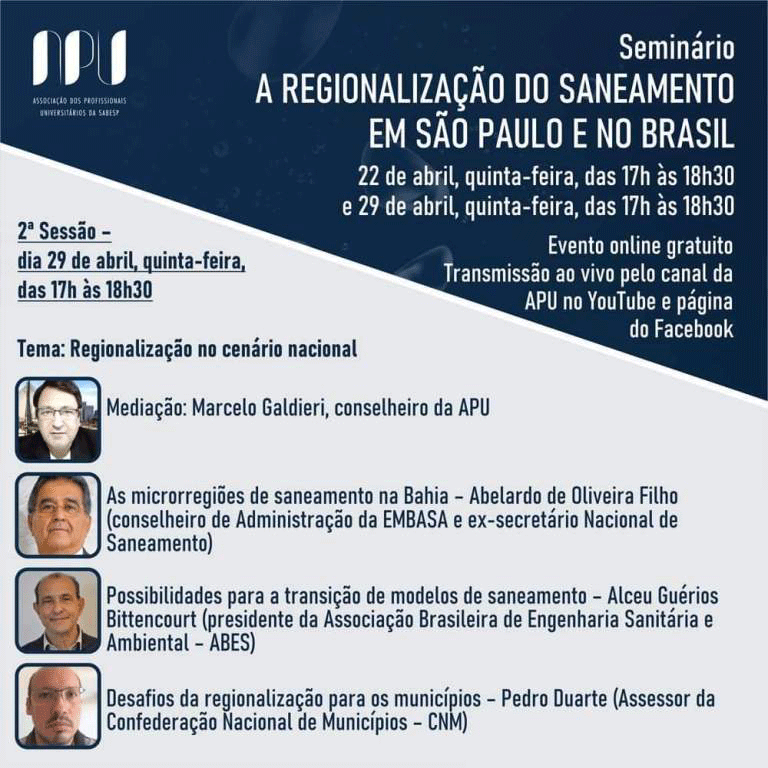 Seminário “A Regionalização do Saneamento em São Paulo e no Brasil”